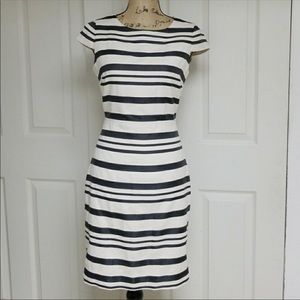 J. Crew Navy Striped Dress - Size 4 - NWOT
